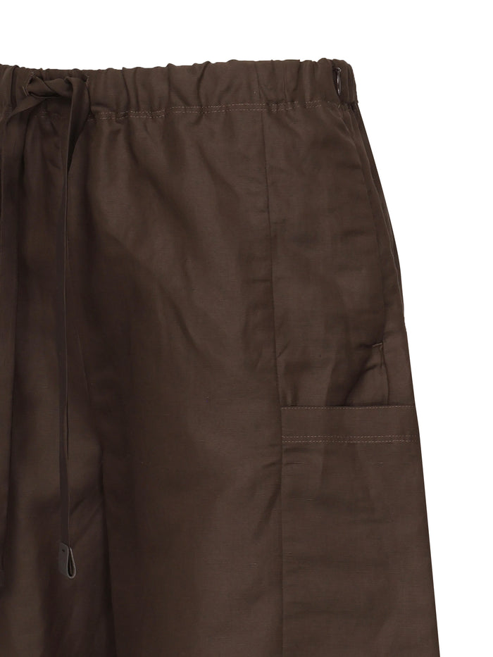Max Mara Shorts Brown Linen