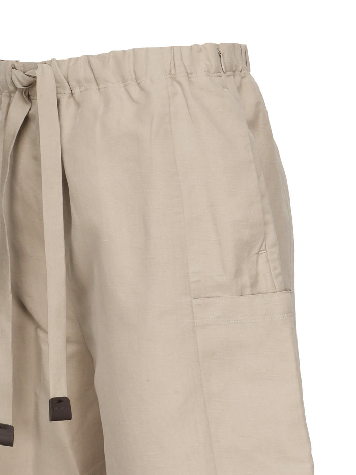 Max Mara Shorts Beige Linen