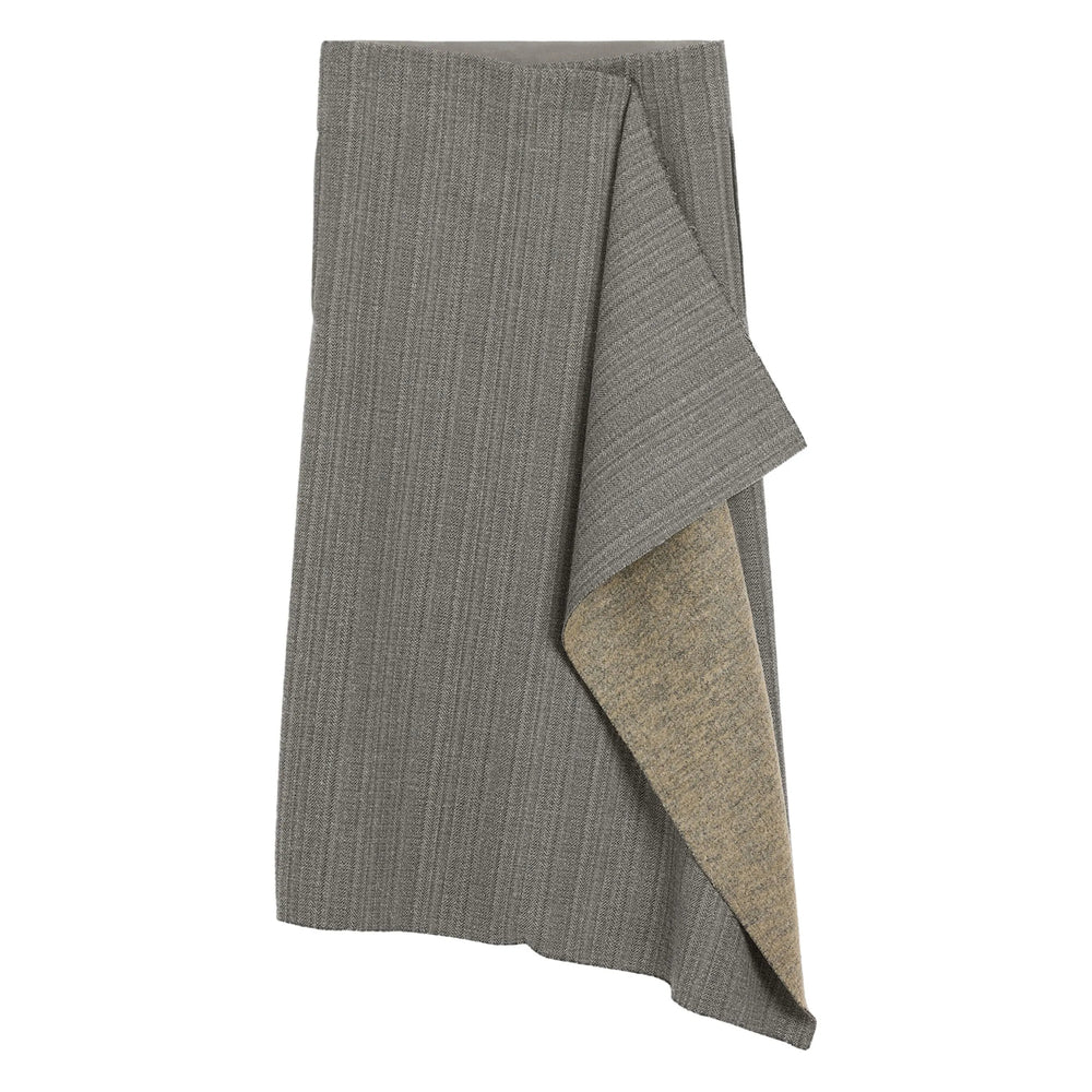 Skirt Ami Paris Grey/neutrals Silk: 3