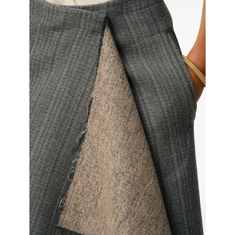 Skirt Ami Paris Grey/neutrals Silk: 3