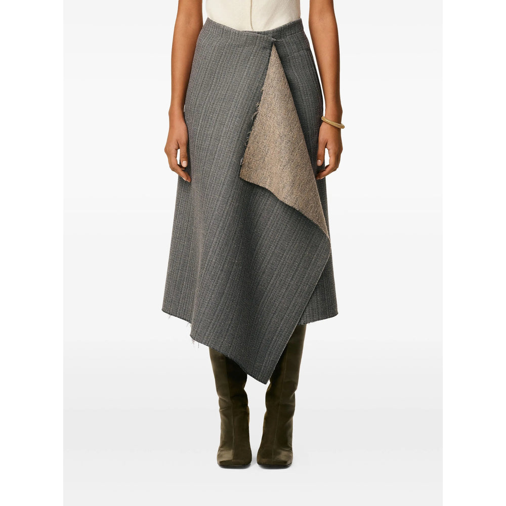 Skirt Ami Paris Grey/neutrals Silk: 3
