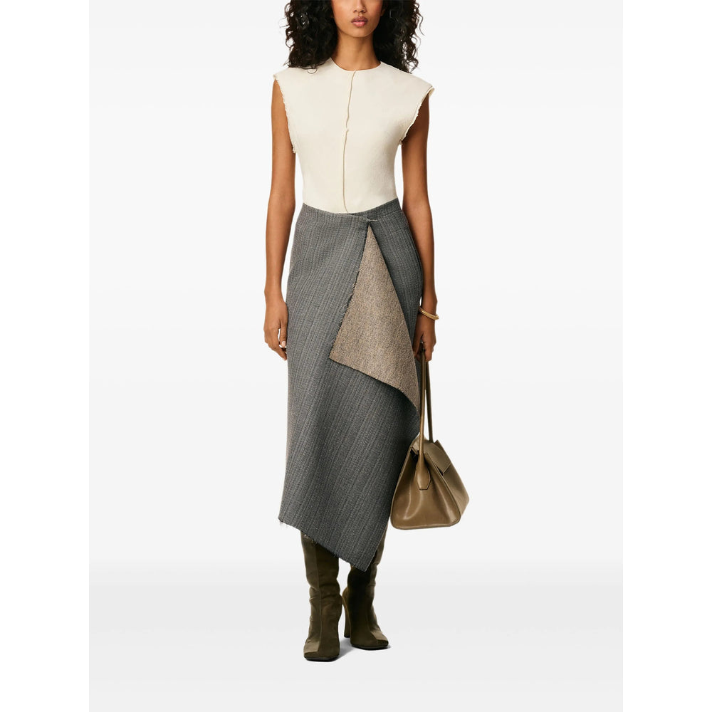 Skirt Ami Paris Grey/neutrals Silk: 3