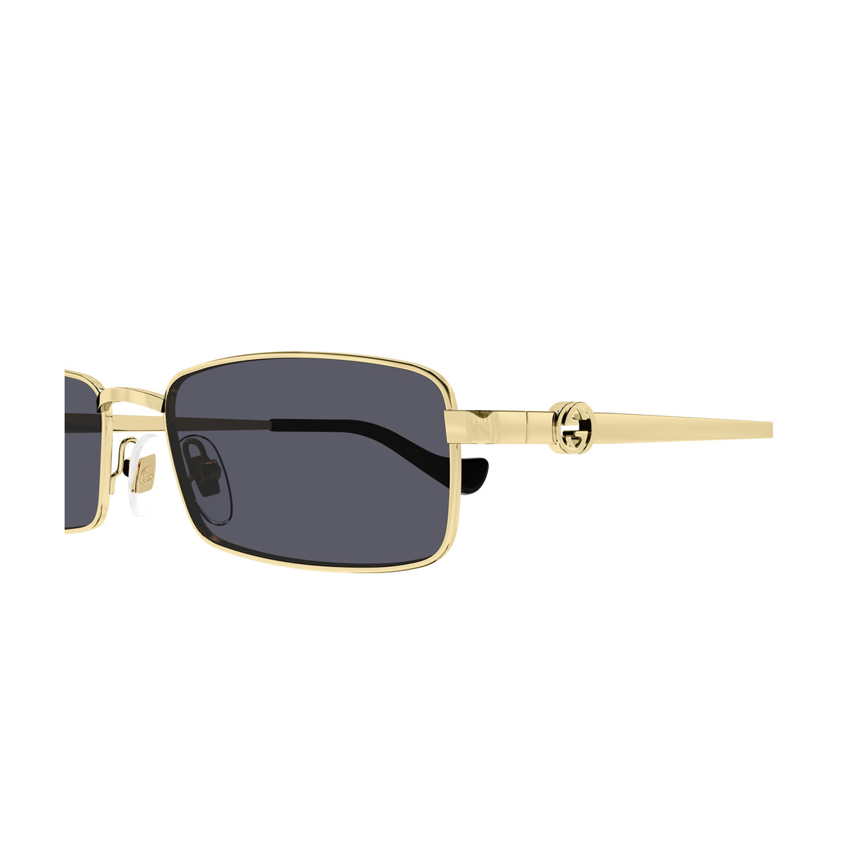 GG1600S Linea GG Logo 001 Gold Grey Oro Metal Occhiali Sole