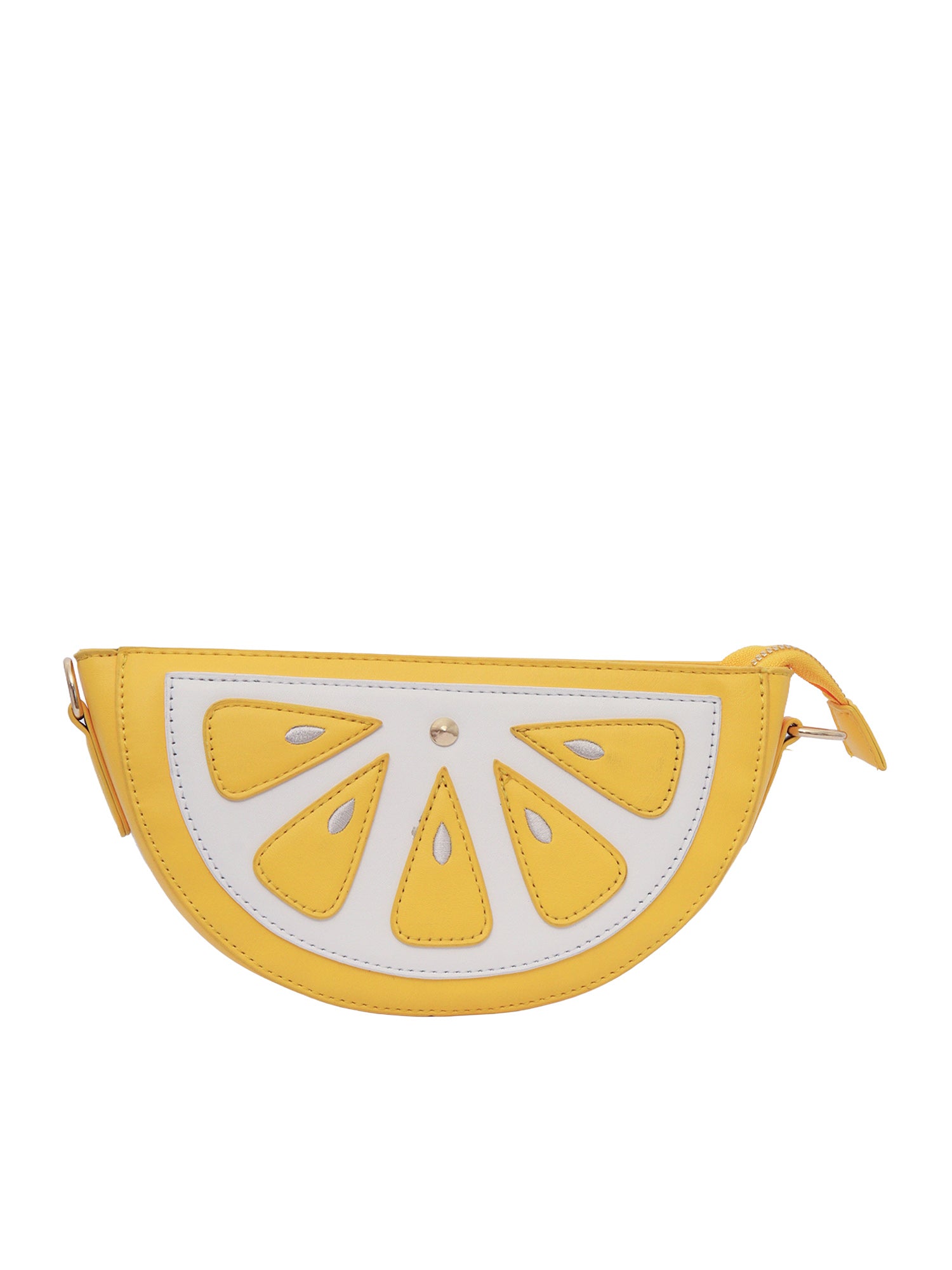 Lemon Bag Yellow Polyurethane Lining Polyester Cross