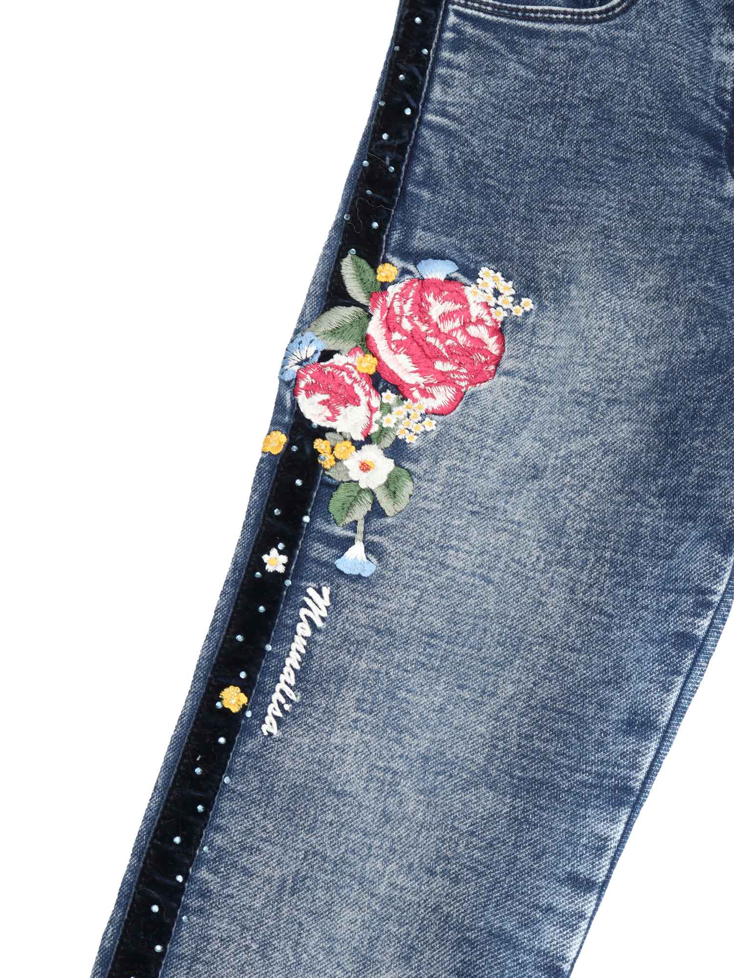 Jeans Blue Cottone Polyester Elastane