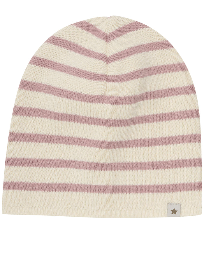 Beanie Stripe Knit Pink & Purple Cappello