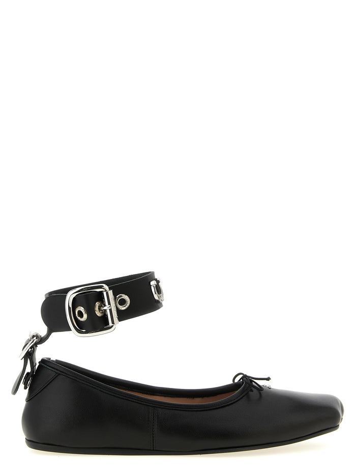 Bardot ballet flats Black Lamb Leather (ovis Aries) Flat Shoes