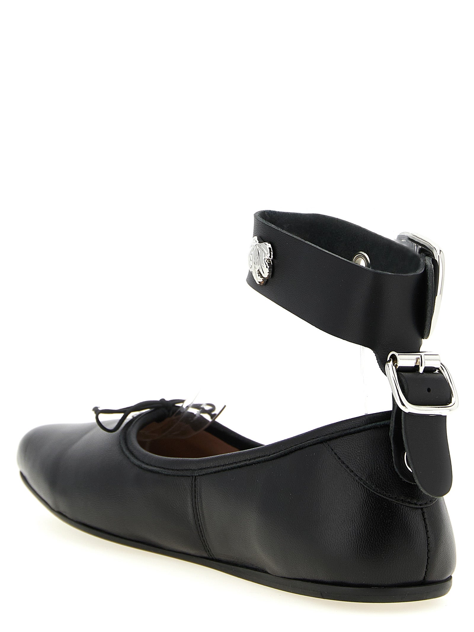 Bardot ballet flats Black Lamb Leather (ovis Aries) Flat Shoes