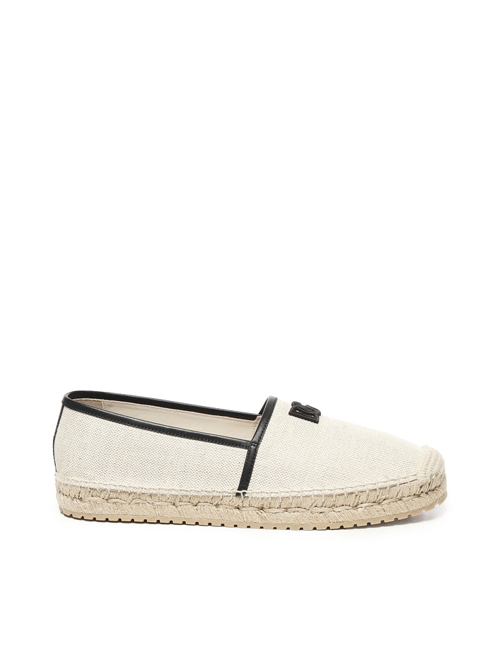 Dolce & Gabbana Flat Shoes Ivory/black Cotton