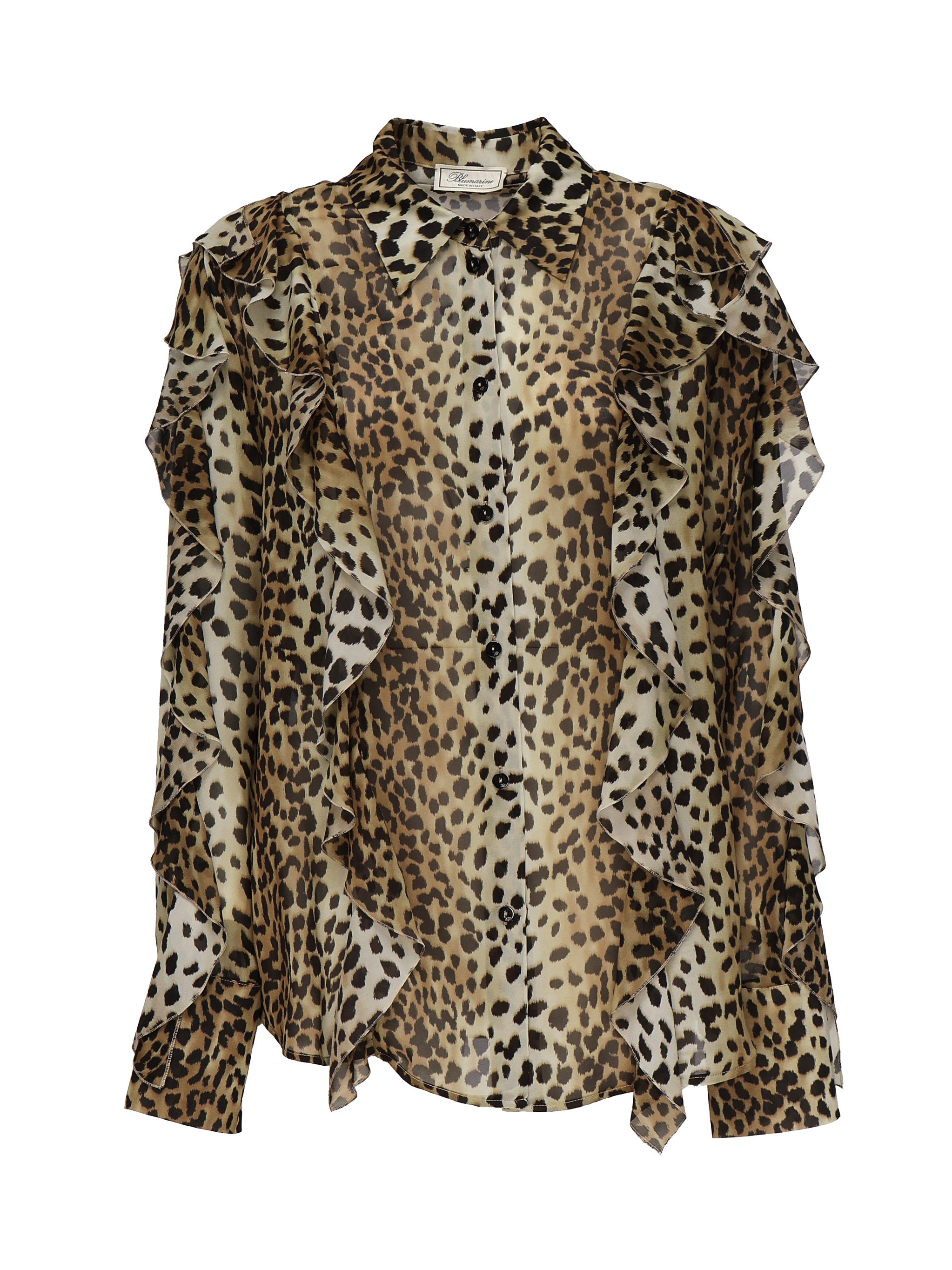 Blumarine Shirts Black/ Cognac Viscose