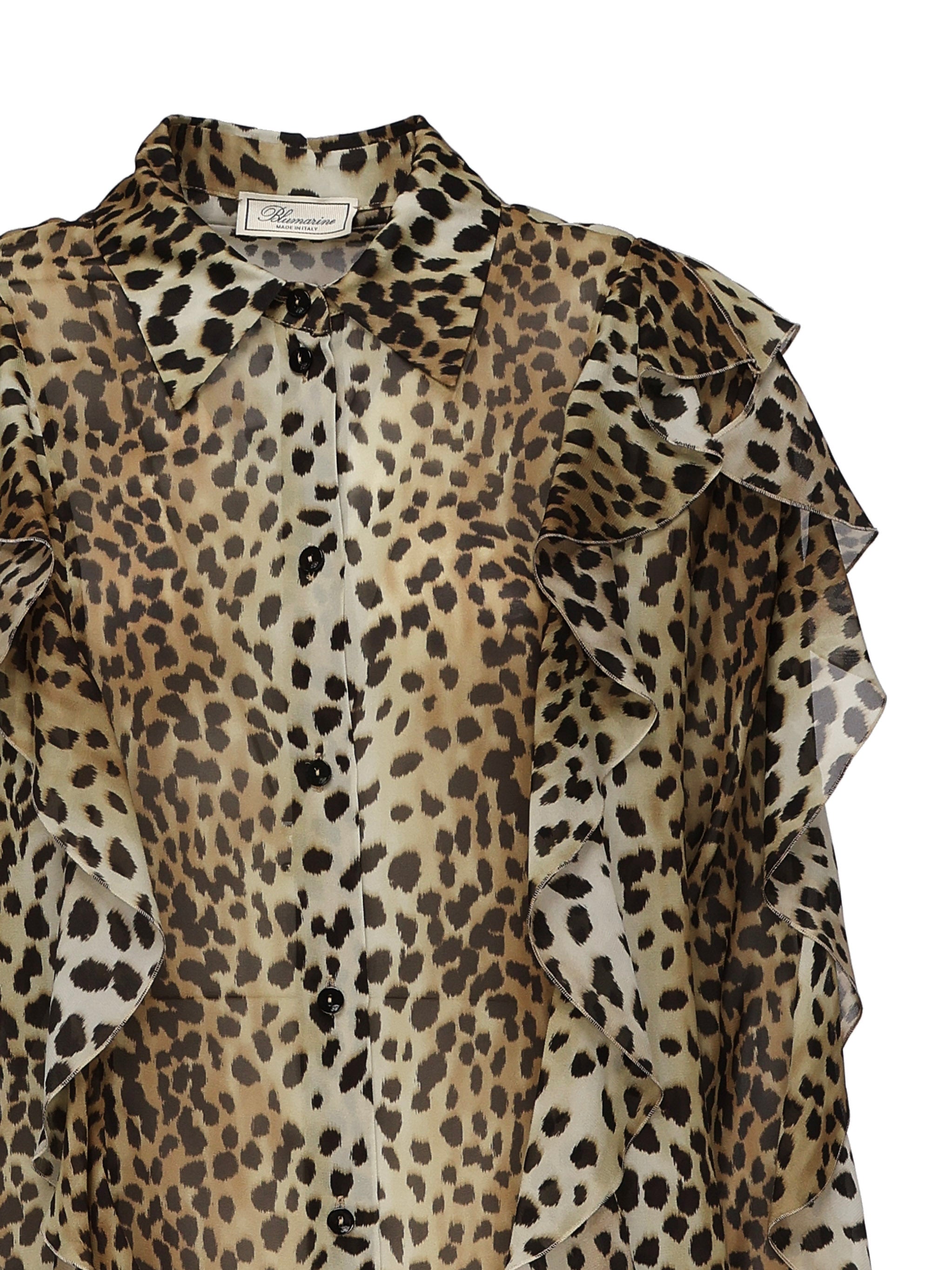 Blumarine Shirts Black/ Cognac Viscose