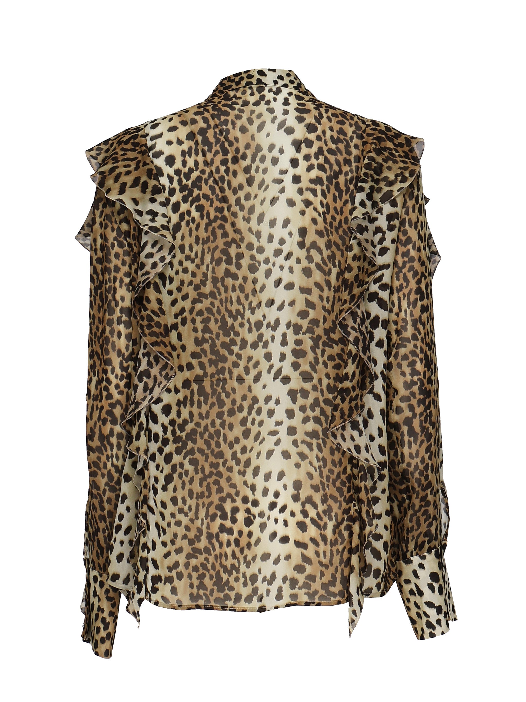 Blumarine Shirts Black/ Cognac Viscose
