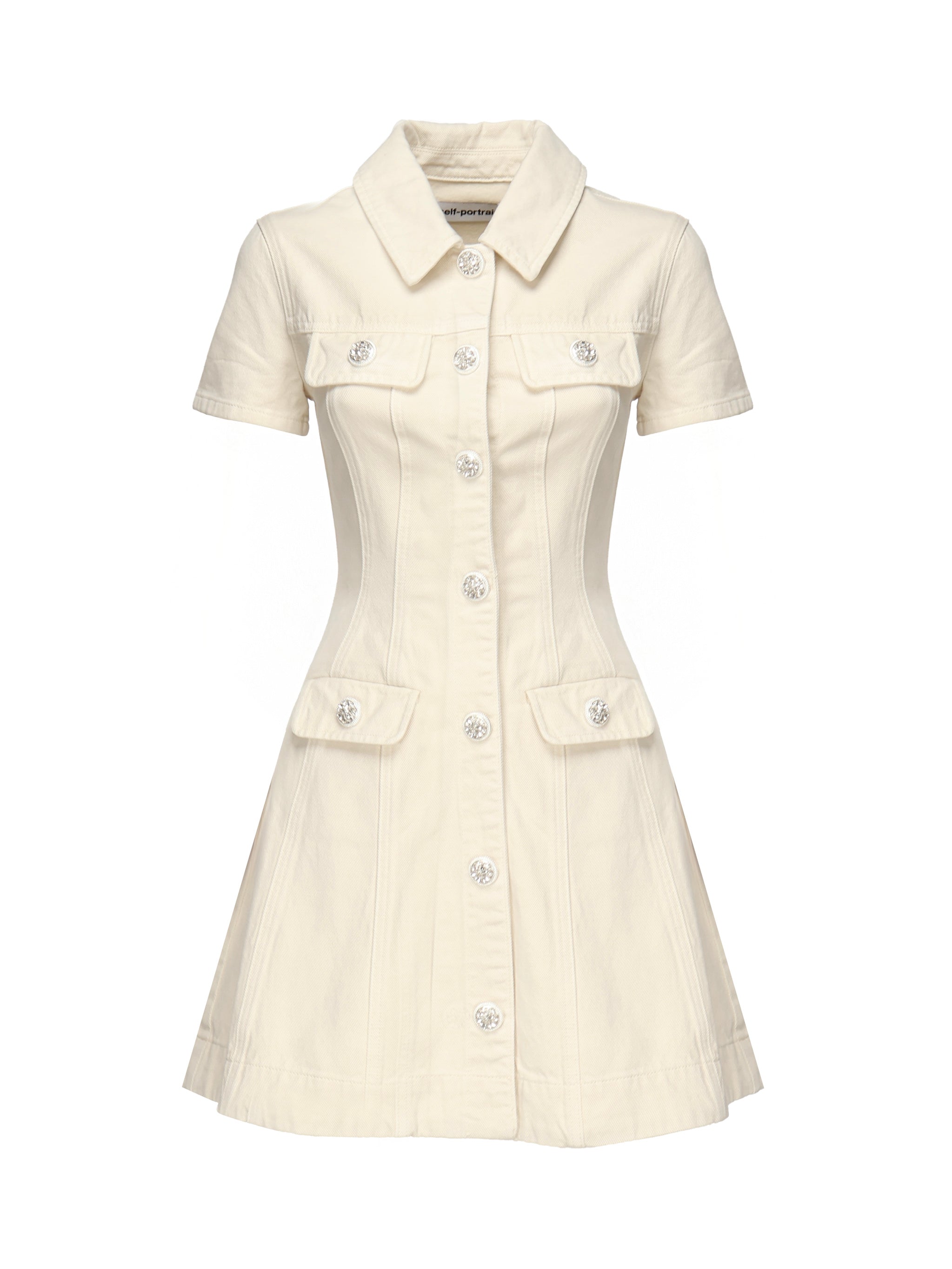 Self-Portrait Dresses White Cotton