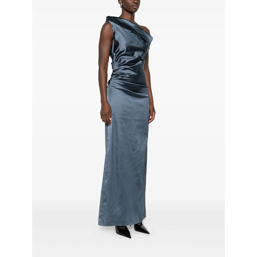 Dress Max Mara Pianoforte Blue Fabric: 100