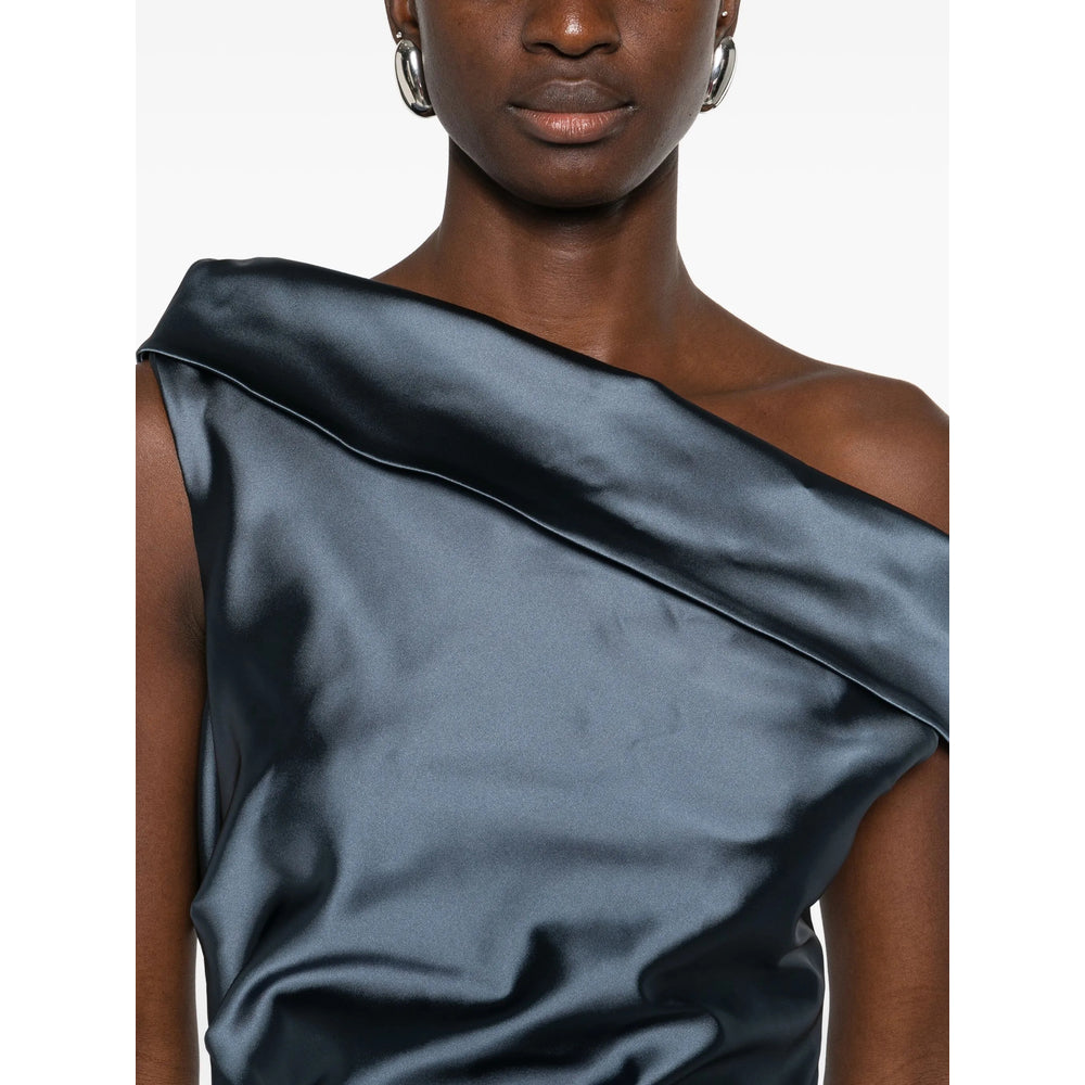Dress Max Mara Pianoforte Blue Fabric: 100