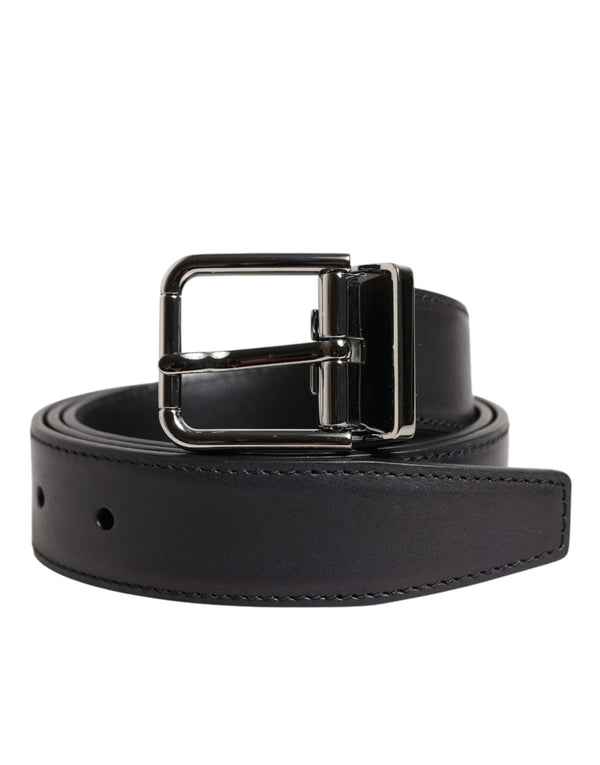 Dolce & Gabbana 100% Calf leather belt in black