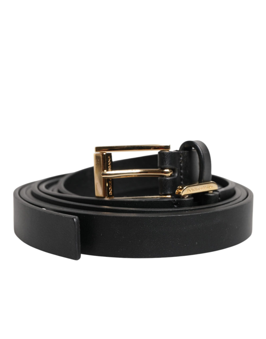 Dolce & Gabbana 100% Calf Leather belt in black
