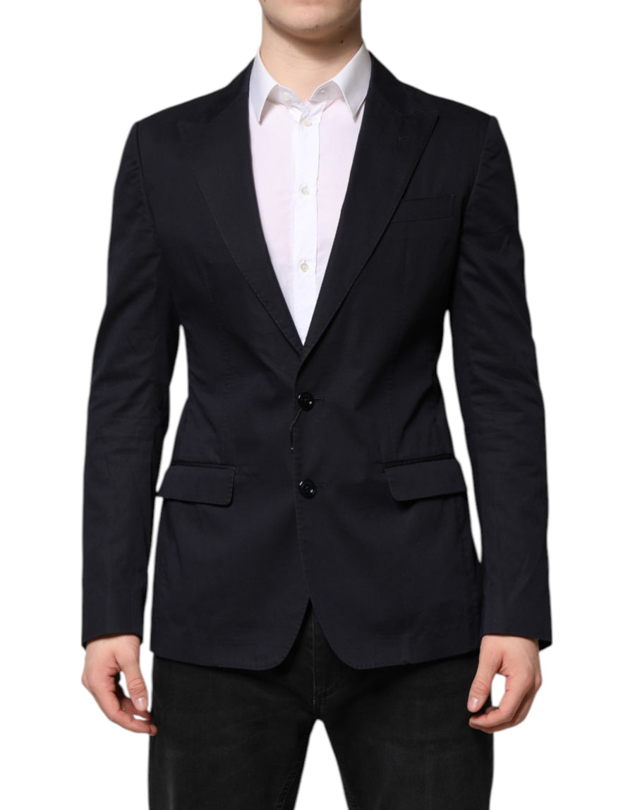 Dolce & Gabbana 85% Cotton 15% Silk blazer in navy