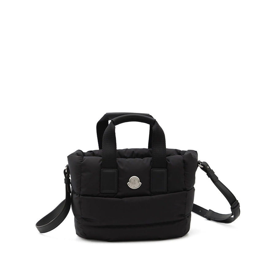 Padded Black Top-Zip Tote Bags