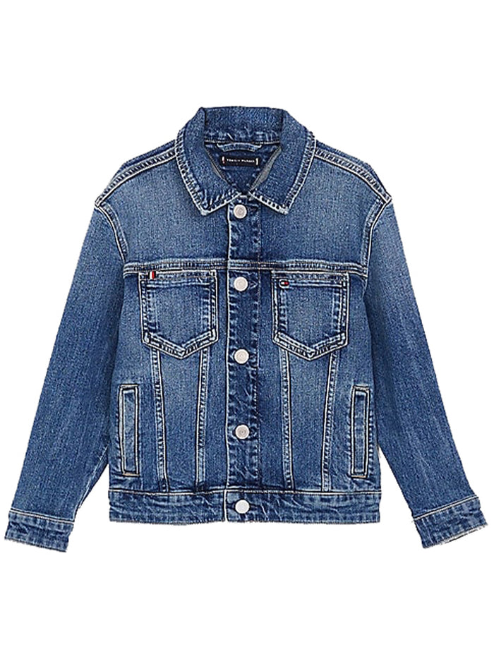 Oversized Trucker Vintage Blue Better Cotton Initiative Giacca