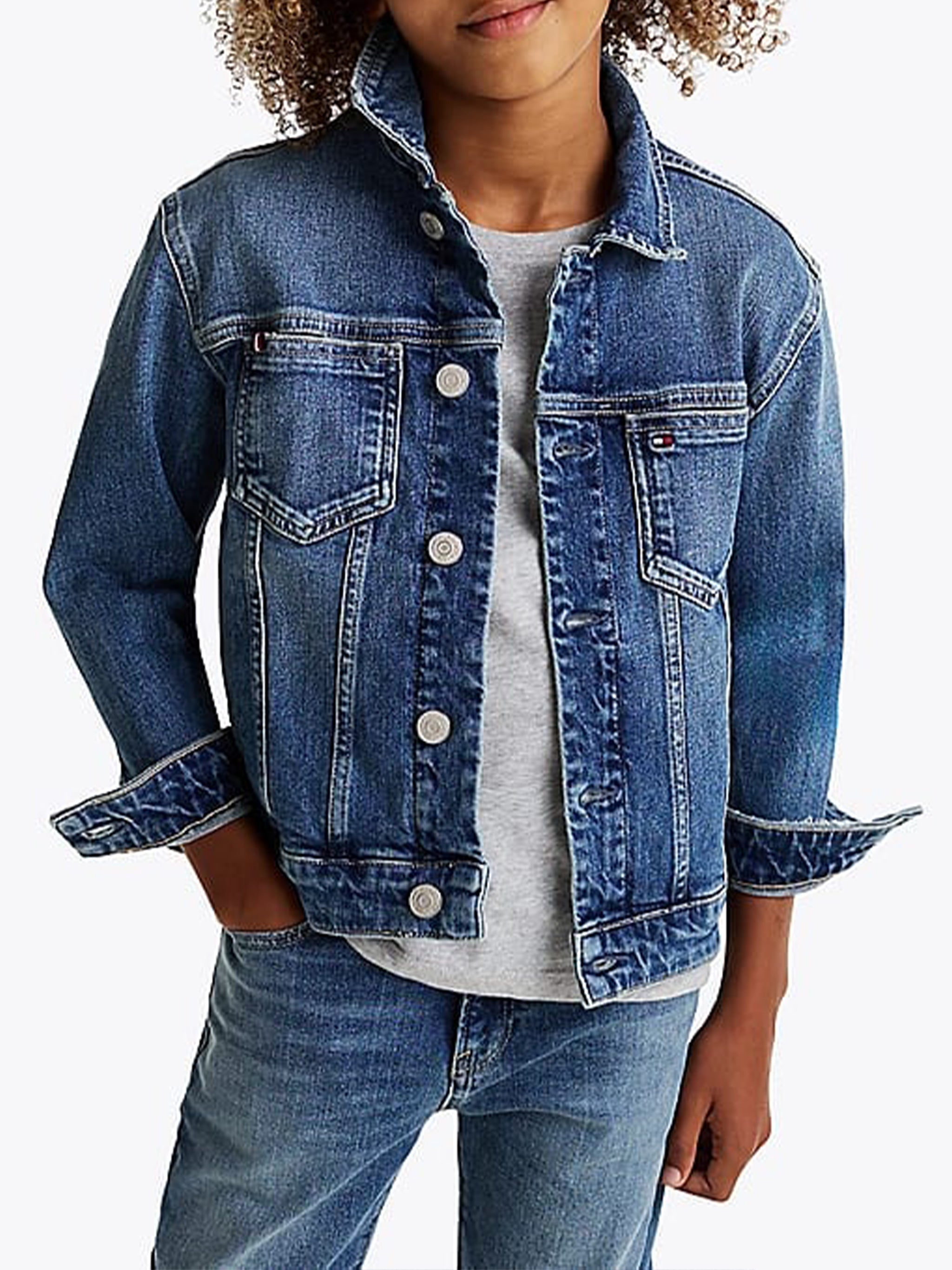 Oversized Trucker Vintage Blue Better Cotton Initiative Giacca