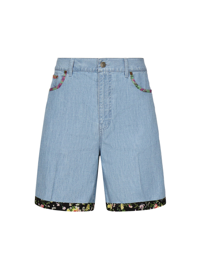 Valentino Garavani Shorts Blue Cotton