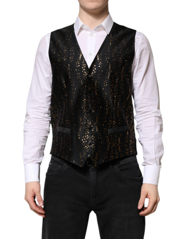 Dolce & Gabbana 79% Polyester vest in black