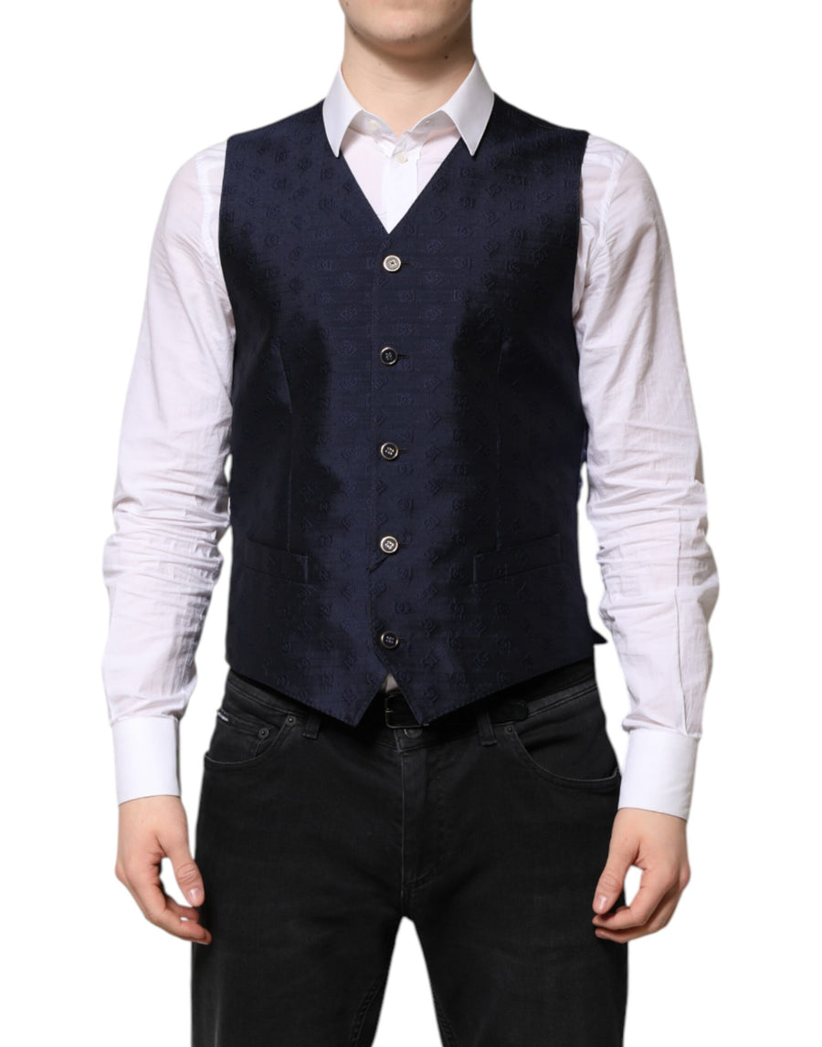 Dolce & Gabbana 98% Virgin Wool vest in navy