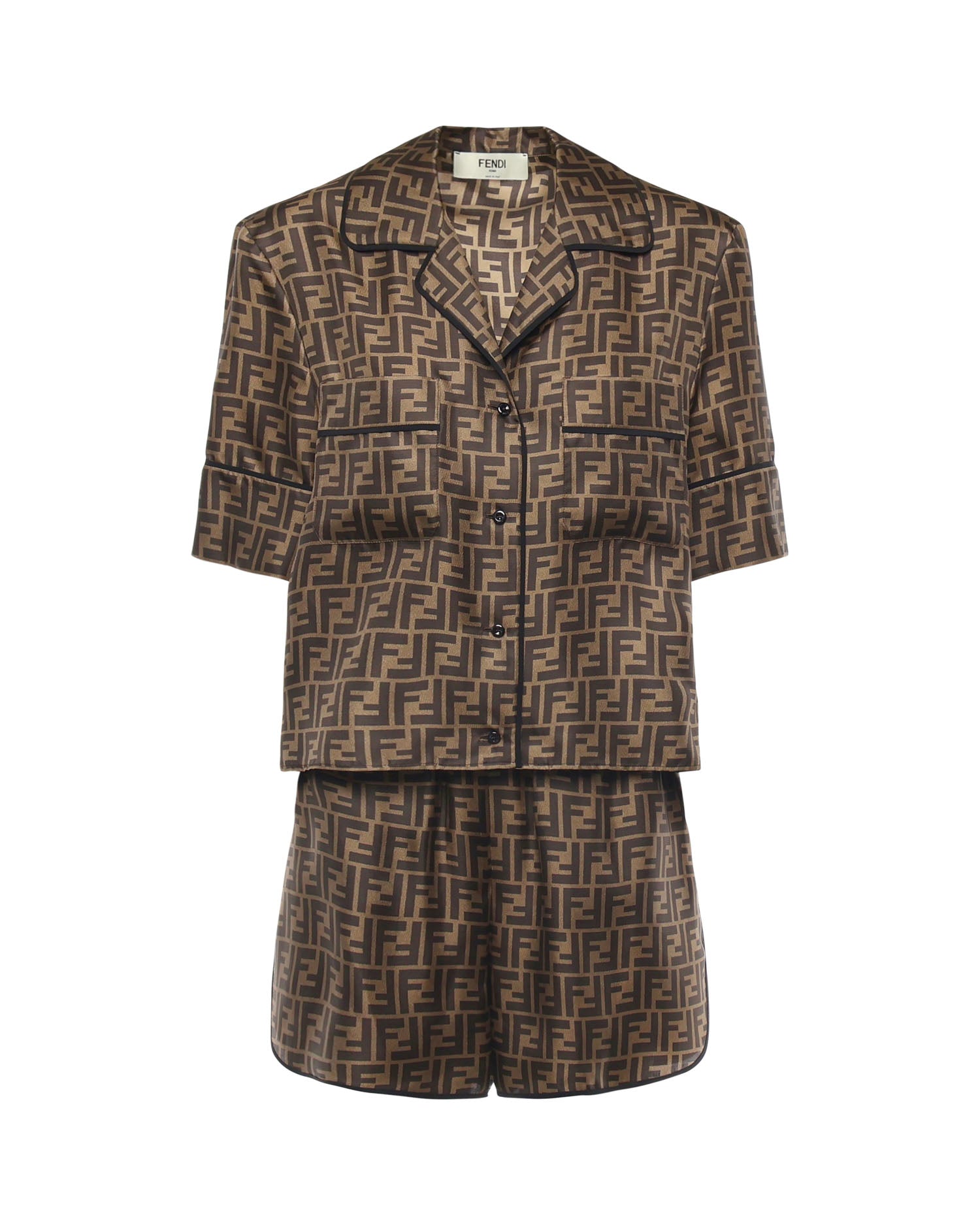 Fendi Dresses Brown Silk