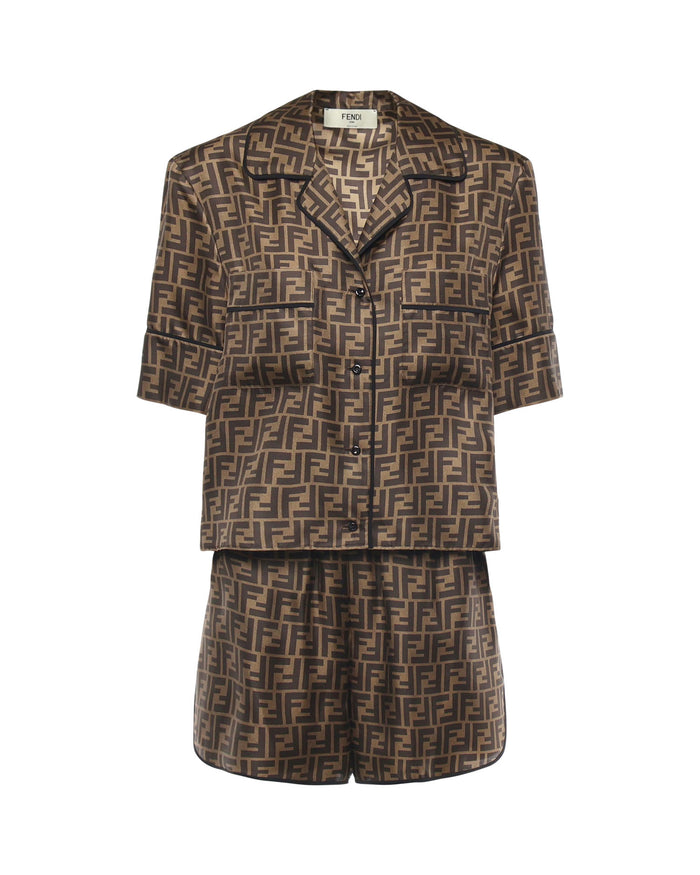 Fendi Dresses Brown Silk
