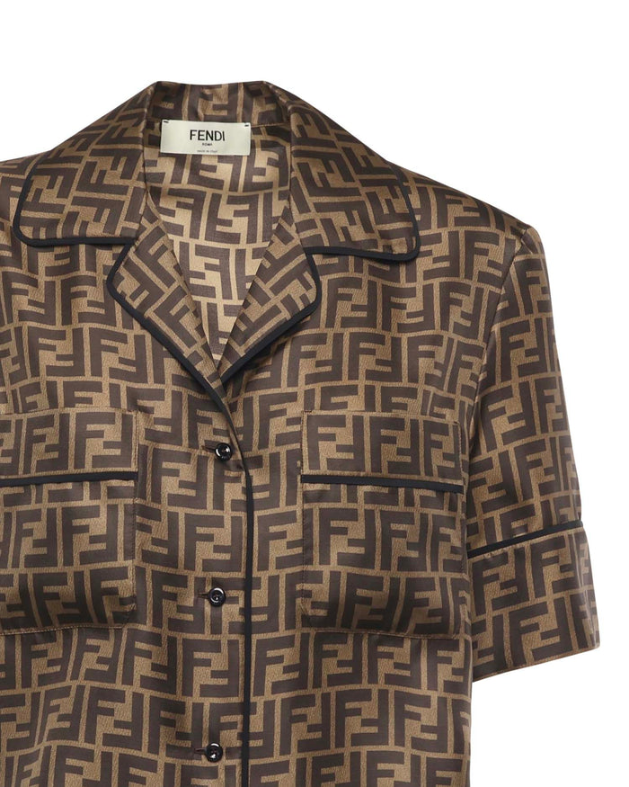 Fendi Dresses Brown Silk