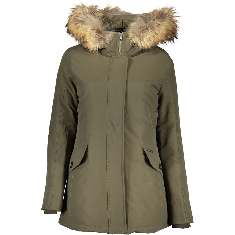 Woolrich 67% Cotton coat in green
