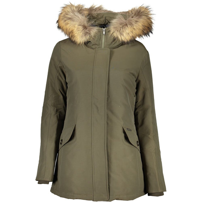 Woolrich 67% Cotton coat in green