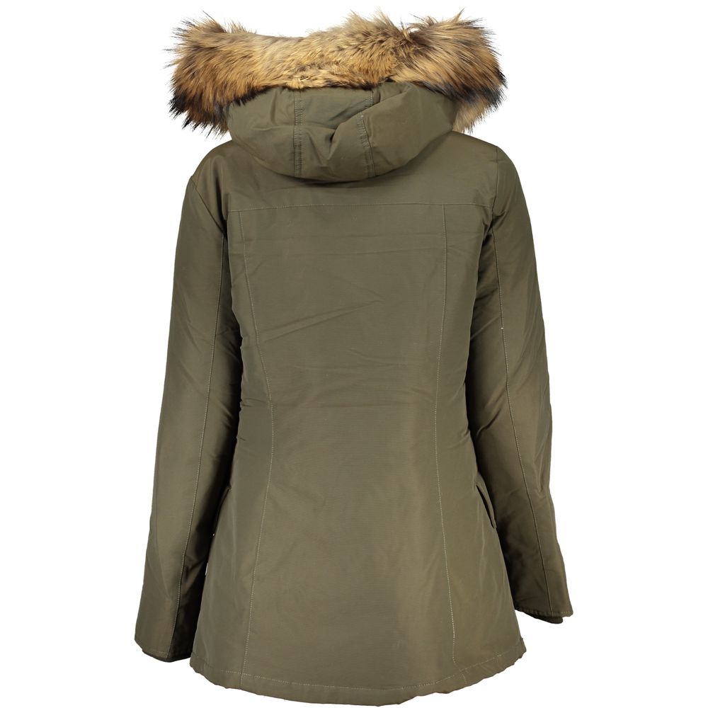 Woolrich 67% Cotton coat in green — view 2