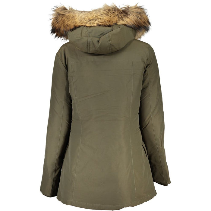 Woolrich 67% Cotton coat in green — view 2