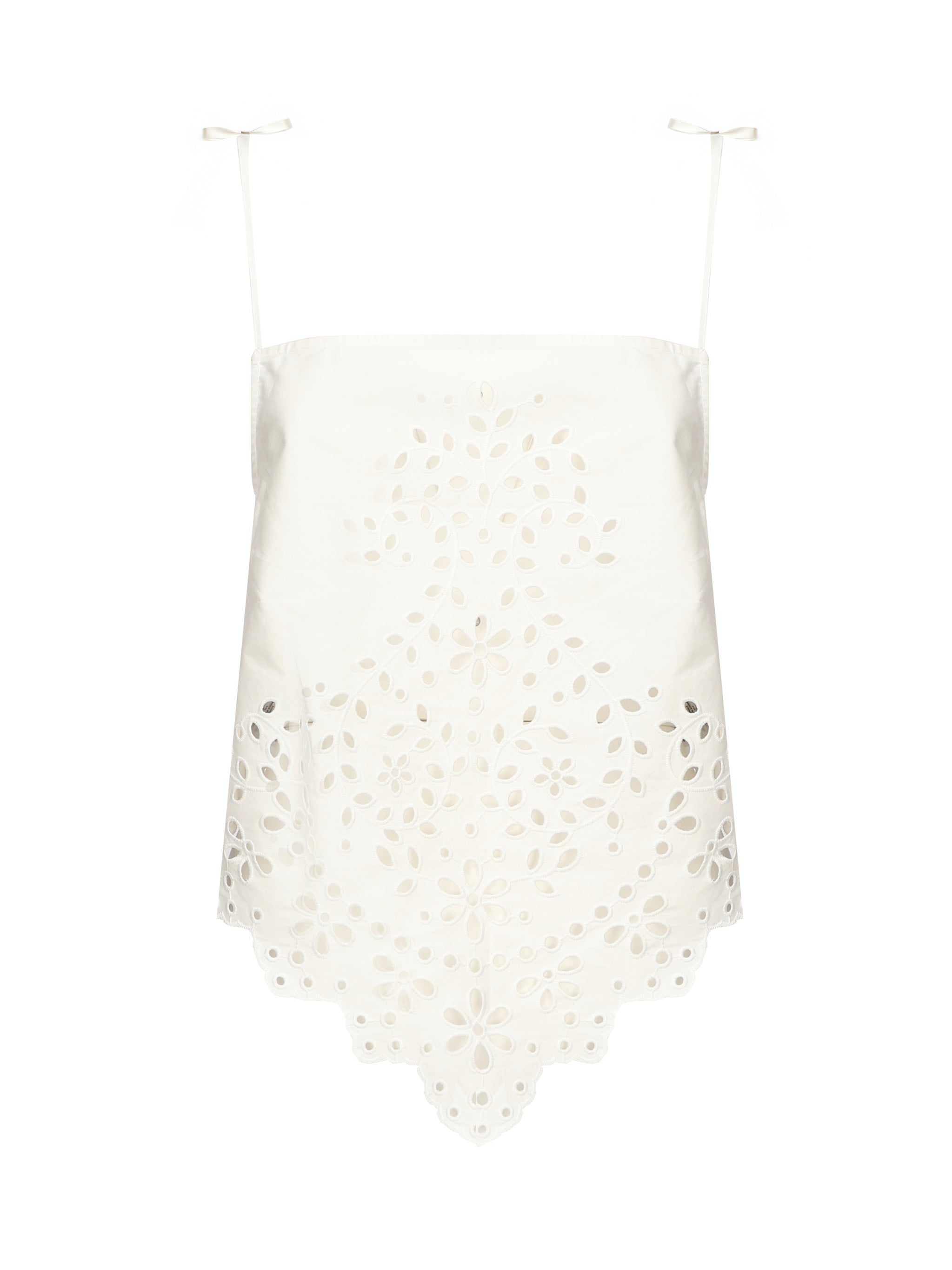 Self-portrait Top White Cotton