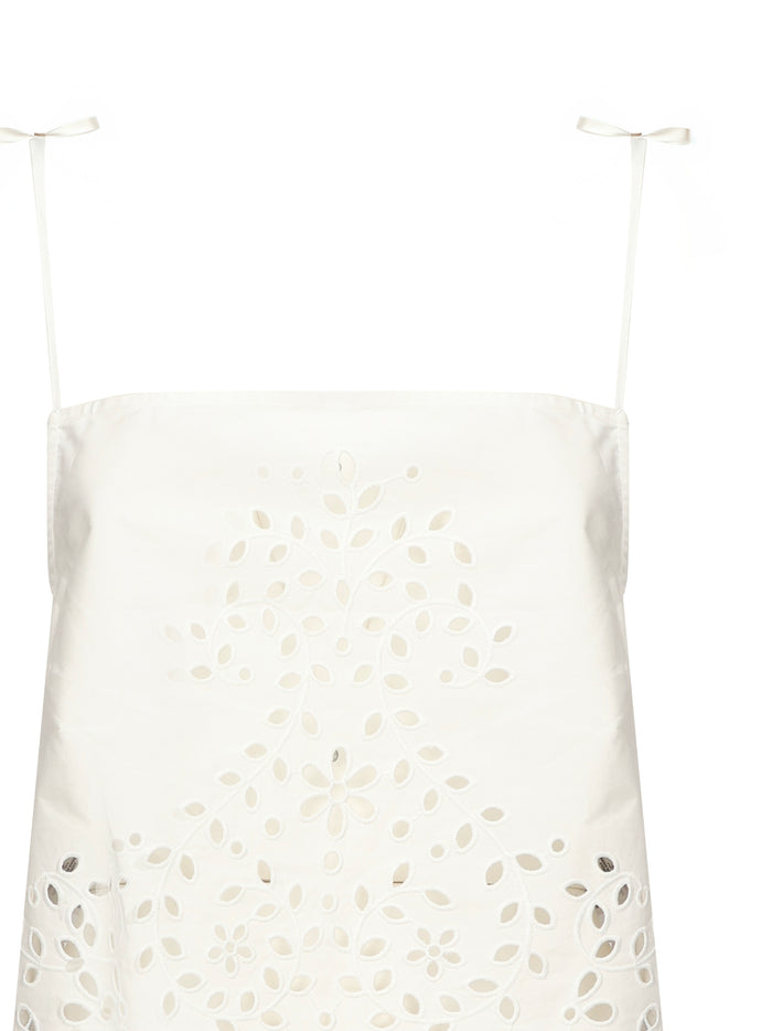 Self-portrait Top White Cotton