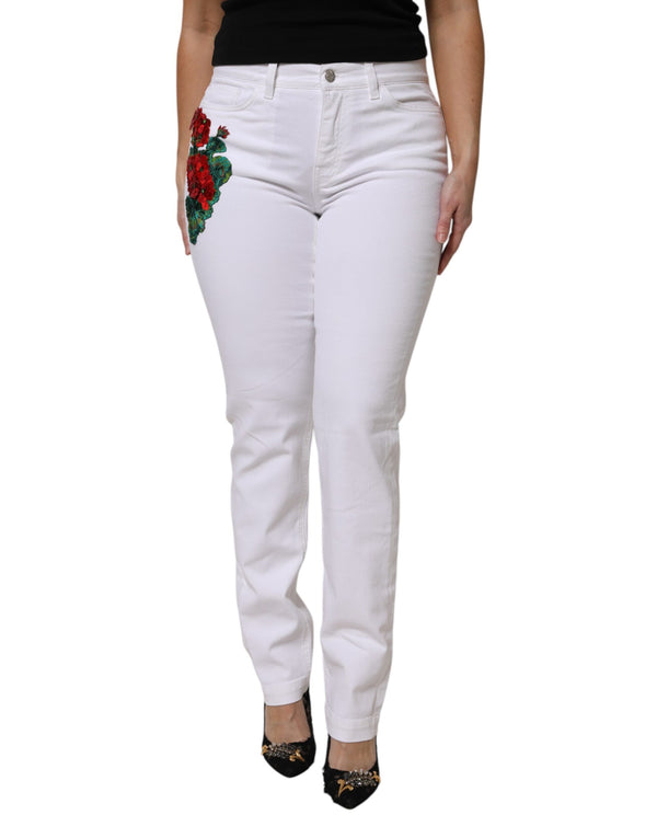 Dolce & Gabbana 98% Nylon 2% Elastane jeans in white