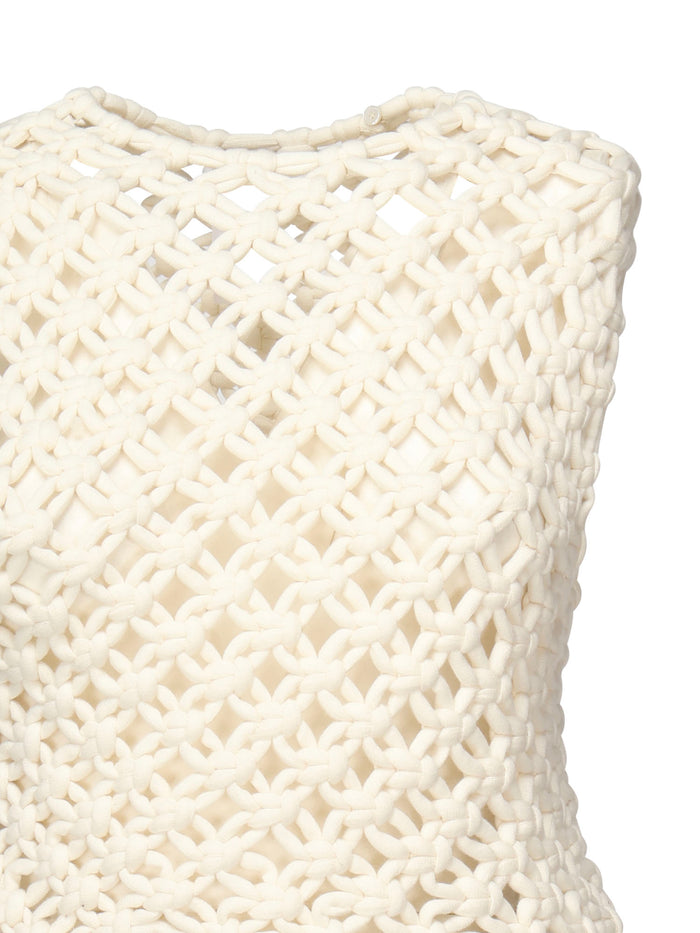 Alaia Top White Cotton Polyamide