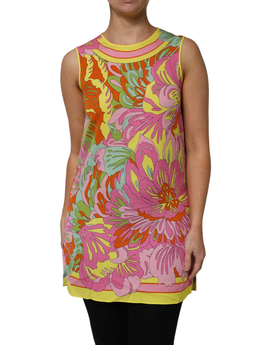 Dolce & Gabbana 91% Silk 9% Elastane tank top in multicolor