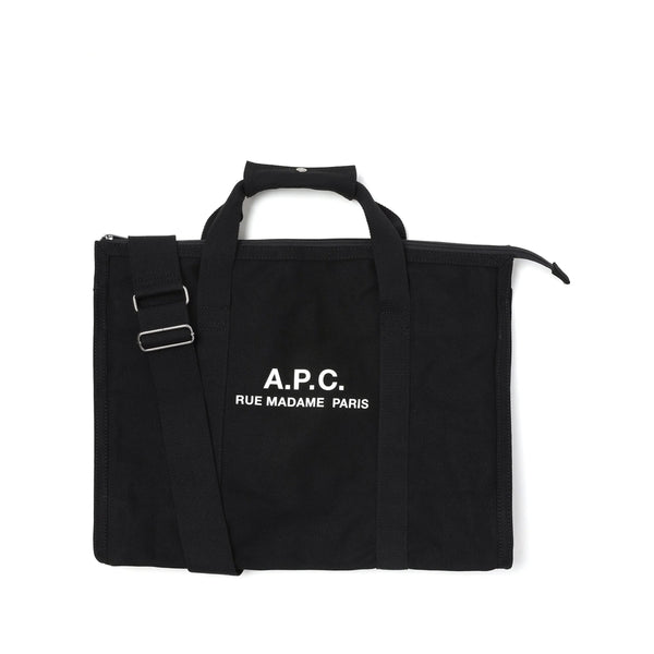 Cotton Bum Bag With Logo Print Black 100. Tote