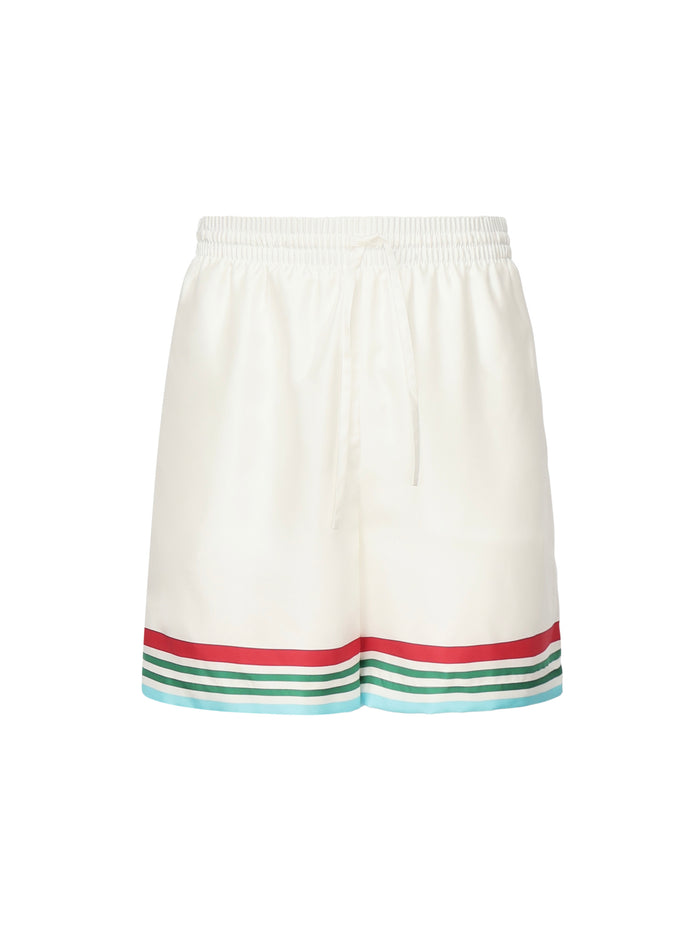 Casablanca Shorts White Silk