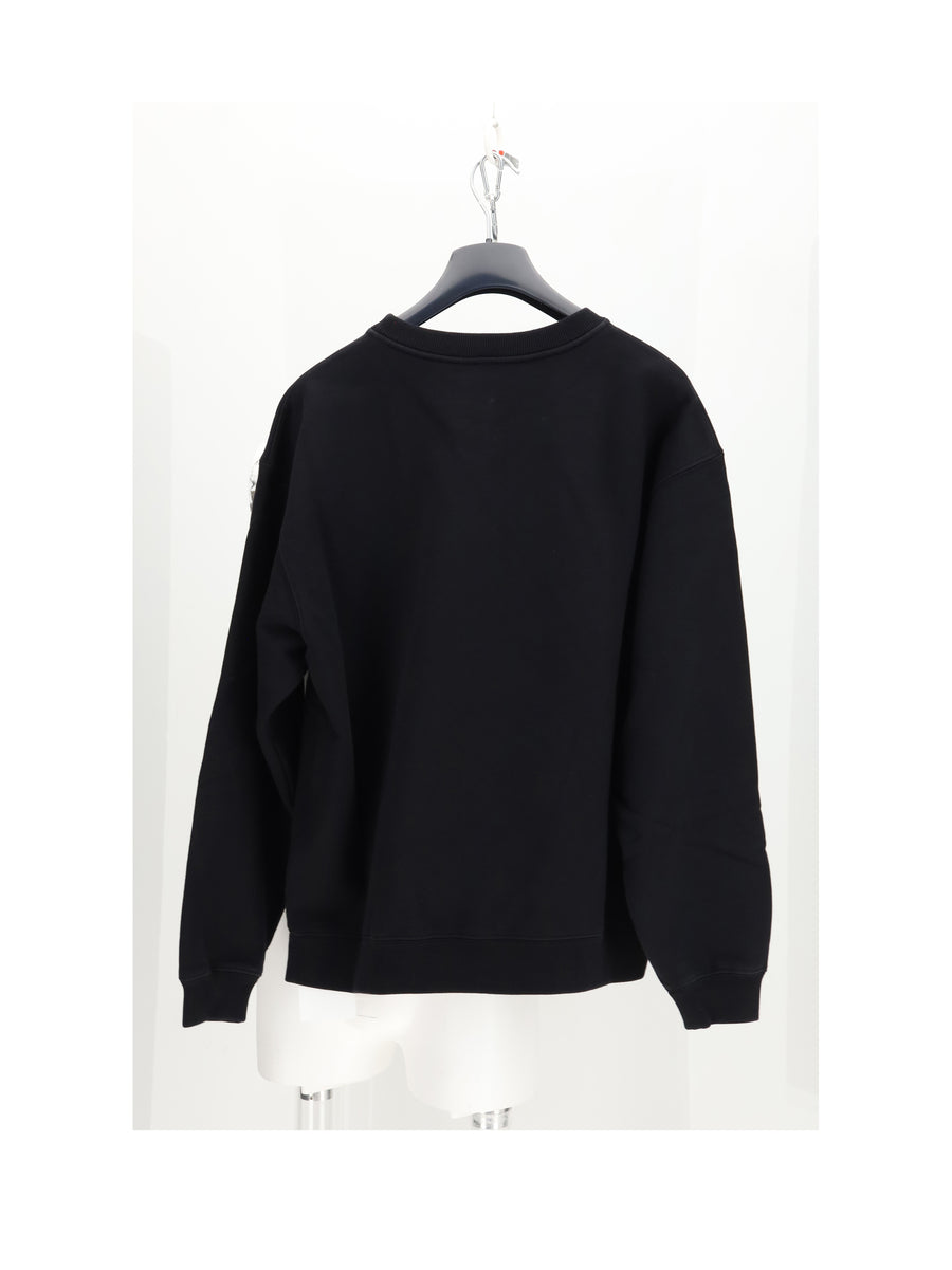 Relaxed Sweatshirt Black-White-Red Black/white/red Cotton Sweatshirts