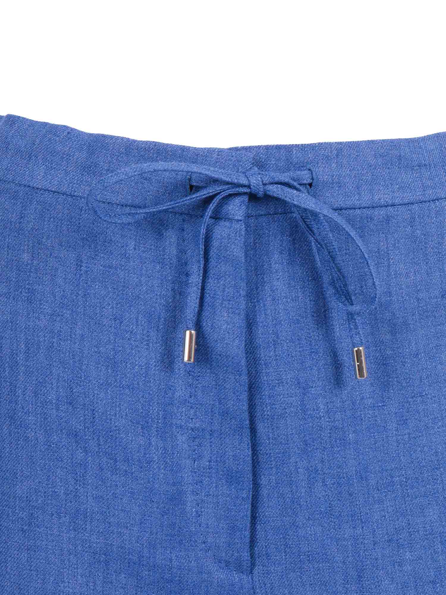 Trousers Blue Linen