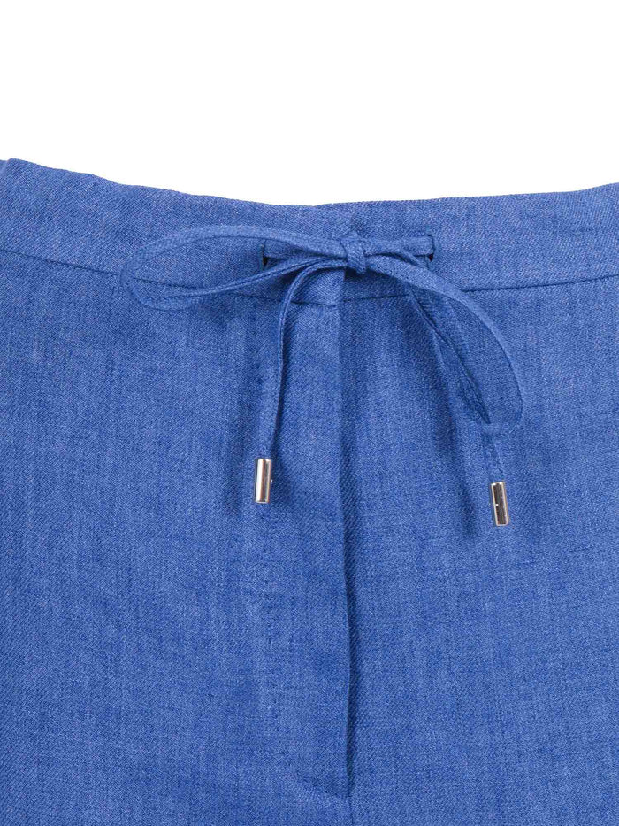 Trousers Blue Linen