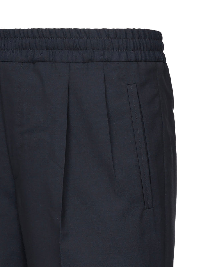 Zegna Trousers Blue Navy Wool