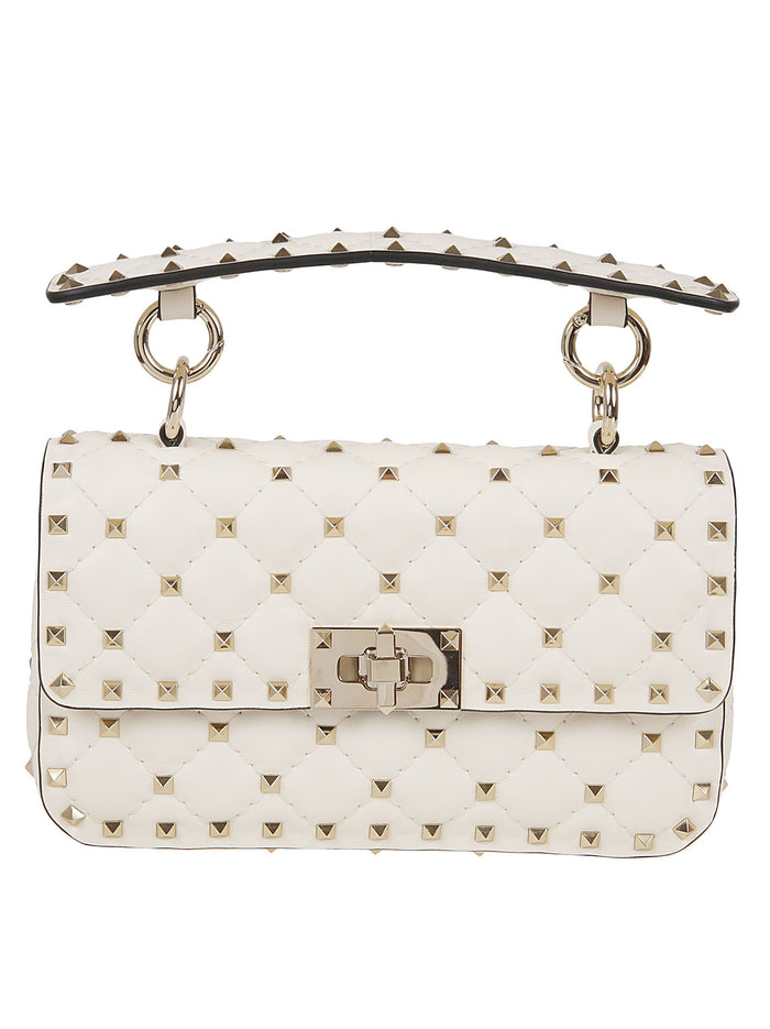 Small Shoulder Bag Rockstud Spike White Borsa