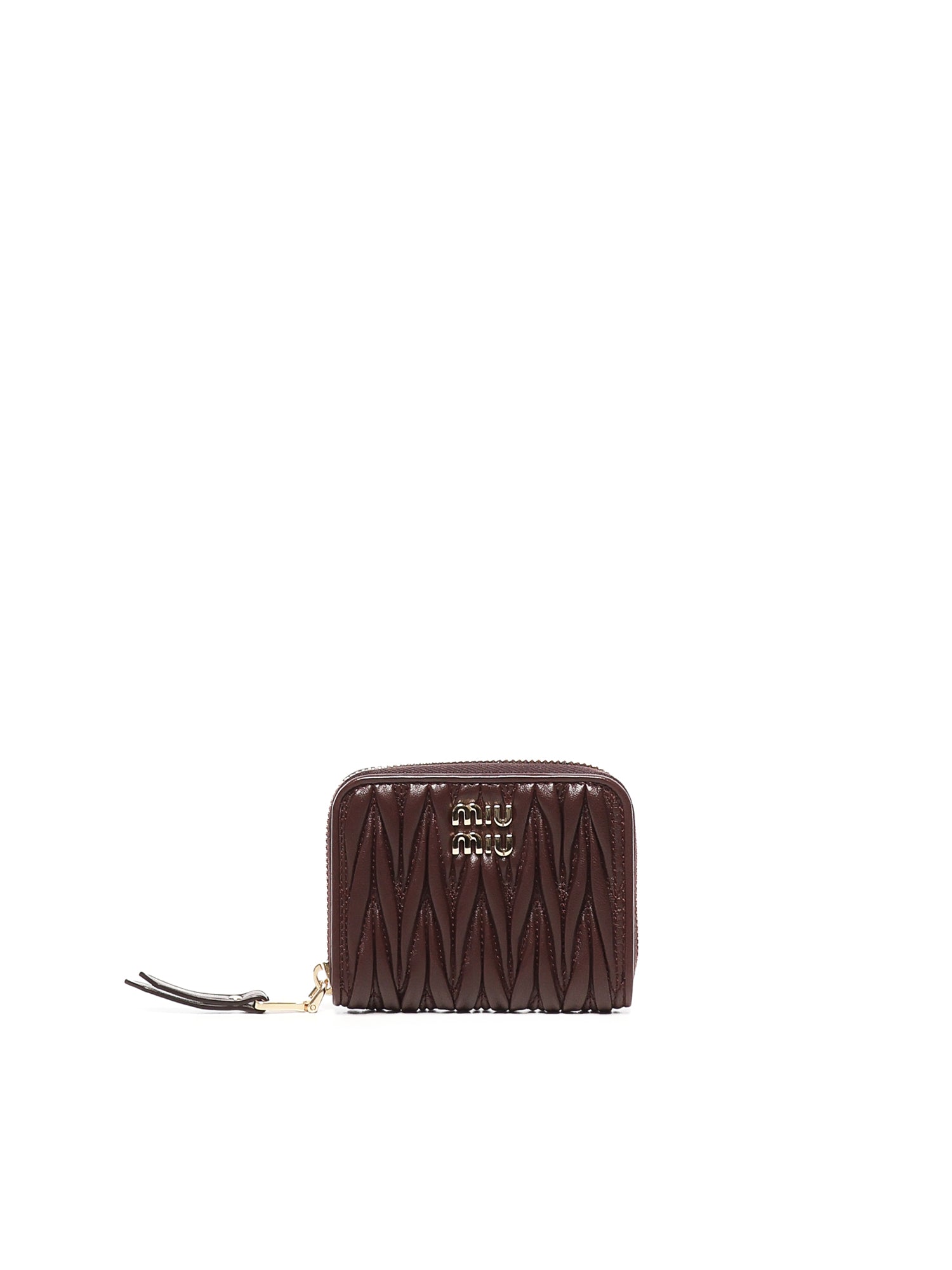 Miu Wallets Bordeaux Lambskin