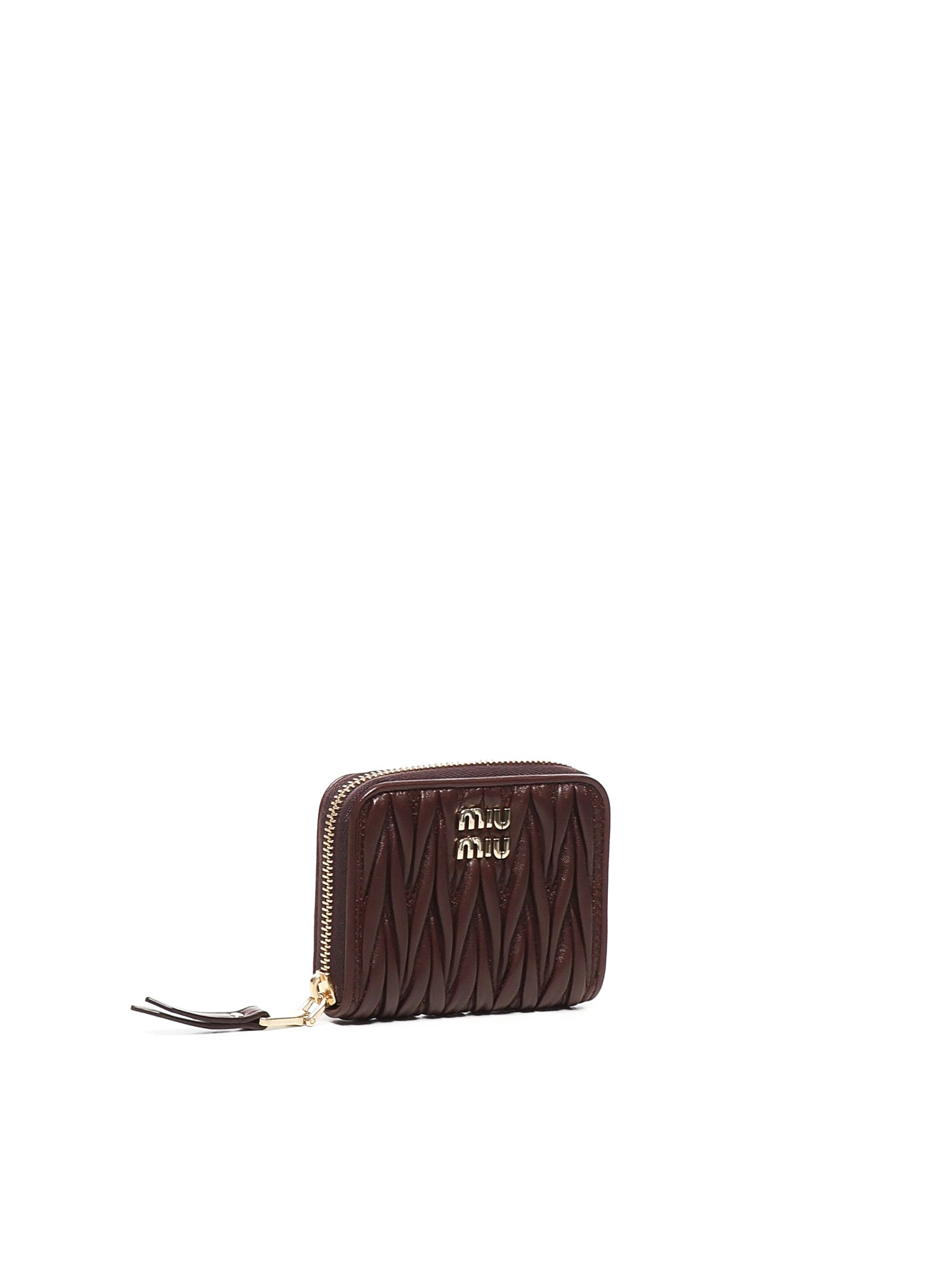 Miu Wallets Bordeaux Lambskin