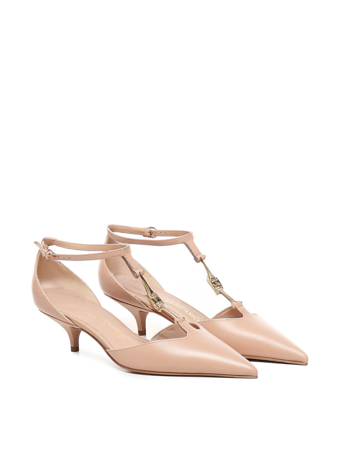 Ferragamo With Heel Pink Goatskin